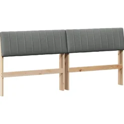 vidaXL Sängar>Klädd sänggavel Mörkgrå 180 cm Massiv furu