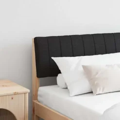 vidaXL Sängar>Klädd sänggavel Svart 135 cm Massiv furu