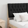 vidaXL Sängar>Klädd sänggavel Svart 140 cm Massiv furu