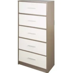 AKTIVE Byråer>Kommod - AKTIV - 58x30x112 cm - 5 lådor - MDF trä - Modern design