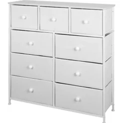 AKTIVE Byråer>Kommod - AKTIV - 100x30x100 cm - - 9 lådor - Metall