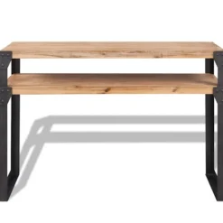 vidaXL Småbord>Konsolbord massivt akaciaträ 120x40x85 cm