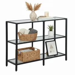 Northix Småbord>Konsolbord med 3 glashyllor – Modern design