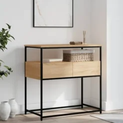 vidaXL Småbord>Konsolbord Sonoma Ek 75x40x75 cm Konstruerat trä