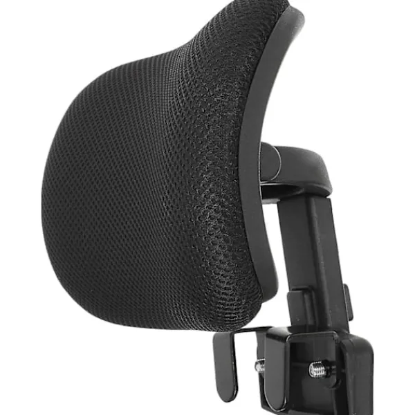 Glad Kontorsmöbler>Kontorsstol Nackstöd Fäste Universellt Nackkudde Klädd Justerbar Höjd Vinkel Svart och svart Black and black