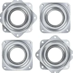 Balkongmöbler>Kraftiga 2-tums fyrkantiga Lazy Susan vridbordslager - 4-pack