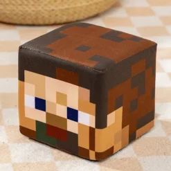 Sittpuffar>Kubdocka Kudde Spel Svamp Kub Låda Plyschleksak (Brun)