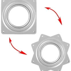 Balkongmöbler>Kullager Swivelbricka, Swivelplatta, Swivelbas, 360 roterande platta, fyrkantig metall Swivel, Swivelbåt Pall Bar, Swivel Pall Sits Platta, 4 tum