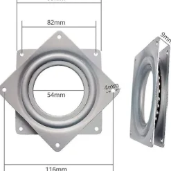 Balkongmöbler>Kullager-svängbricka, 360° roterande bricka, 4 tum - In-yuhao