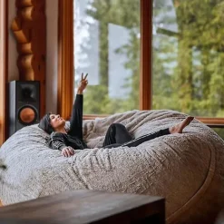 LAIQIANKUA Sittpuffar>Lazy Sofa Bean Bag Bean Bag Cover Stol Kudde 150*75CM