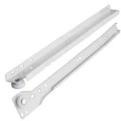 Skåp>Lådglidskenor 300 mm med delvis utdragning i vit färg, set med 2 lådglidskenor