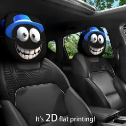 unbranded Stolar>Lekfullt bilnackstödsskydd med hattbärande tecknade designer för resor 6 packs