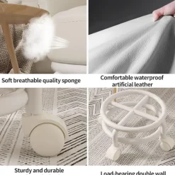 Holocky Pallar>Låg Rullande Pall med 360° Universalhjul