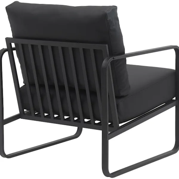 BellaFurn Fåtöljer>Lounge Chair Relax Chair - Bekvämt sittposition, metallram - Artificiellt läder eller tyg | Färg: Svart | Material: Artificiellt läder