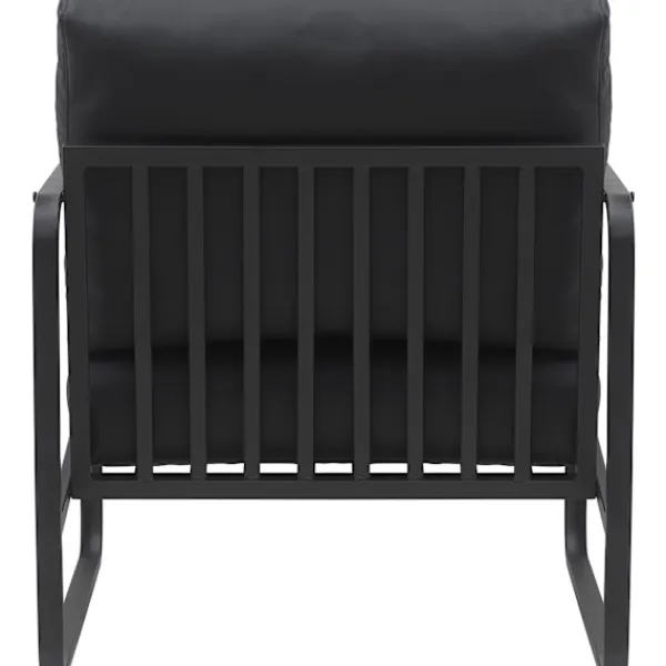 BellaFurn Fåtöljer>Lounge Chair Relax Chair - Bekvämt sittposition, metallram - Artificiellt läder eller tyg | Färg: Svart | Material: Artificiellt läder