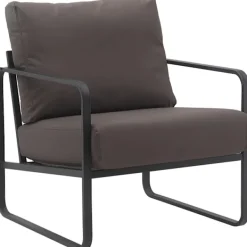 BellaFurn Fåtöljer>Lounge Chair Relax Chair - Bekvämt sittposition, metallram - Artificiellt läder eller tyg | Färg: Brun | Material: Artificiellt läder