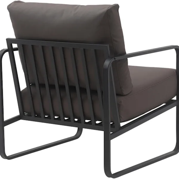 BellaFurn Fåtöljer>Lounge Chair Relax Chair - Bekvämt sittposition, metallram - Artificiellt läder eller tyg | Färg: Brun | Material: Artificiellt läder