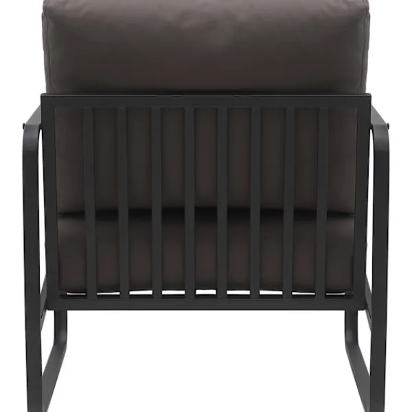 BellaFurn Fåtöljer>Lounge Chair Relax Chair - Bekvämt sittposition, metallram - Artificiellt läder eller tyg | Färg: Brun | Material: Artificiellt läder