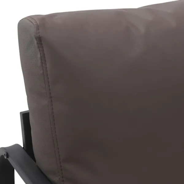 BellaFurn Fåtöljer>Lounge Chair Relax Chair - Bekvämt sittposition, metallram - Artificiellt läder eller tyg | Färg: Brun | Material: Artificiellt läder