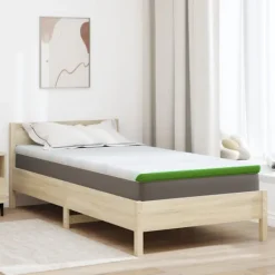 vidaXL Sängar>Madrasskydd Vit och grön 90 x 200 cm Jacquard tyg