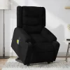 vidaXL Fåtöljer>Massagefåtölj med uppresningshjälp svart tyg