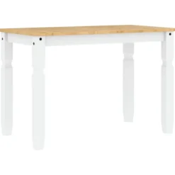 vidaXL Matbord>Matbord Corona vit 112x60x75 cm massiv furu