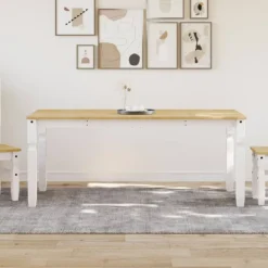 vidaXL Matbord>Matbord Corona vit 180x90x75 cm massiv furu