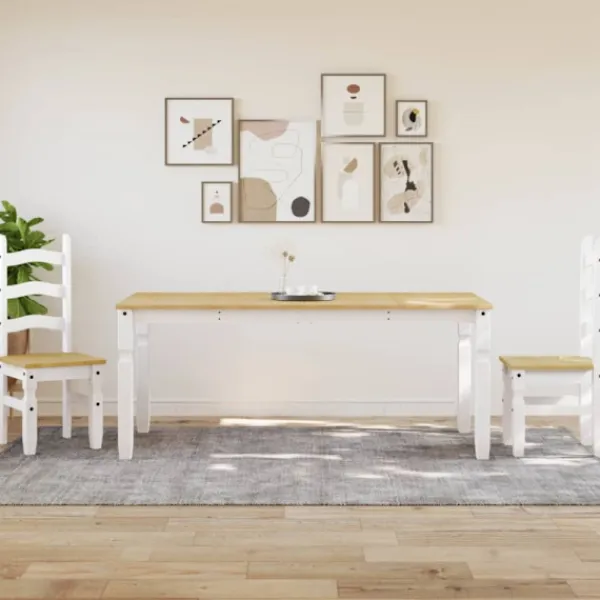 vidaXL Matbord>Matbord Corona vit 180x90x75 cm massiv furu