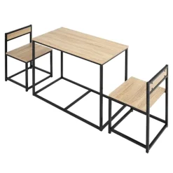 Northio Matgrupper>Matbord med 2 stolar, set om 3 matgrupp, köksbord för 2 personer, matsalsgrupp för små rum, kök, vardagsrum, ek