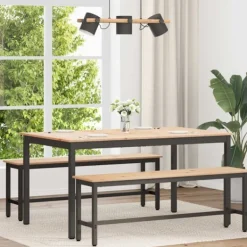 vidaXL Matgrupper>Matbord Naturfärg 150 x 90 x 75 cm Massiv furu