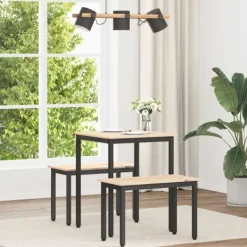 vidaXL Matgrupper>Matbord Naturfärg 60 x 60 x 75 cm Massiv furu