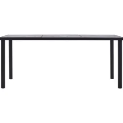 vidaXL Matbord>Matbord svart och betonggrå 200x100x75 cm MDF