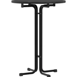 vidaXL Matgrupper>Matbord svart Ø80x110 cm konstruerat trä och stål