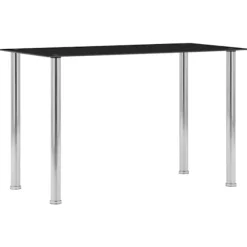 vidaXL Matbord>Matbord svart 120x60x75 cm härdat glas