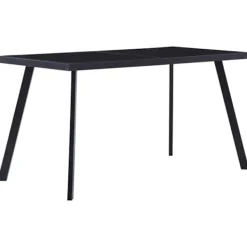 vidaXL Matbord>Matbord svart 140x70x75 cm härdat glas