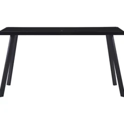 vidaXL Matbord>Matbord svart 140x70x75 cm härdat glas