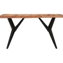 vidaXL Matbord>Matbord svart 140x70x76 cm massivt akaciaträ