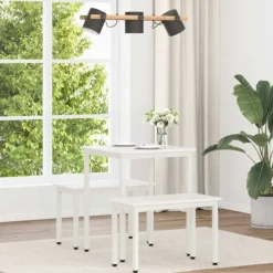 vidaXL Matgrupper>Matbord Vit 60 x 60 x 75 cm Massiv furu