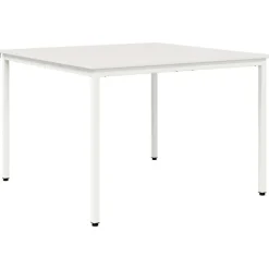 vidaXL Matgrupper>Matbord Vit 110 x 110 x 75 cm Massiv furu