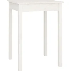 vidaXL Matbord>Matbord vit 55x55x75 cm massivt furuträ
