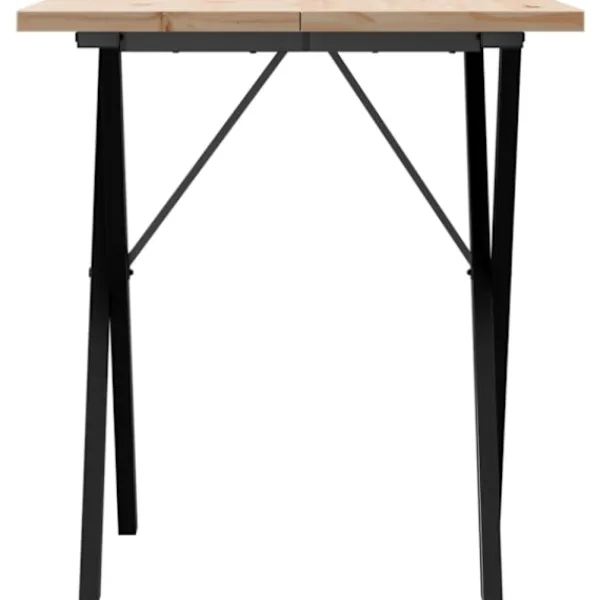 vidaXL Matbord>Matbord X-ram 70x70x75,5 cm massiv furu och stål