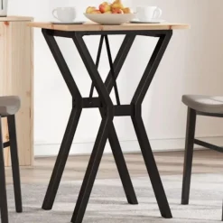 vidaXL Matbord>Matbord Y-ram 50x50x75 cm massiv furu och stål