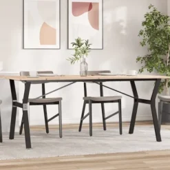 vidaXL Matbord>Matbord Y-ram 180x90x75 cm massiv furu och stål