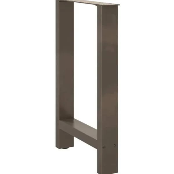 vidaXL Matbord>Matbordsben naturstål 2 st 60x(72-73) cm stål