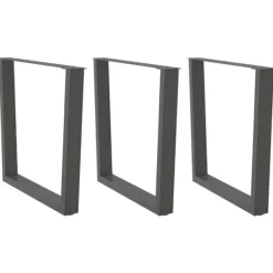 vidaXL Matbord>Matbordsben V-formade 3 st antracit 90x(72-73,3) cm stål