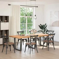 vidaXL Matbord>Matbordsben V-formade 3 st antracit 90x(72-73,3) cm stål