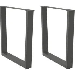 vidaXL Matbord>Matbordsben V-formade 2 st antracit 90x(72-73,3) cm stål