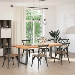 vidaXL Matbord>Matbordsben V-formade 2 st antracit 90x(72-73,3) cm stål