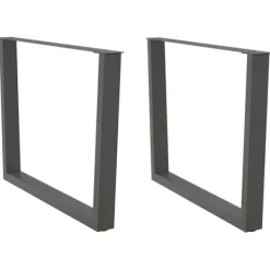 vidaXL Matbord>Matbordsben V-formade 2 st antracit 100x(72-73,3) cm stål