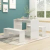 vidaXL Matgrupper>Matgrupp 3 delar vit högglans konstruerat trä